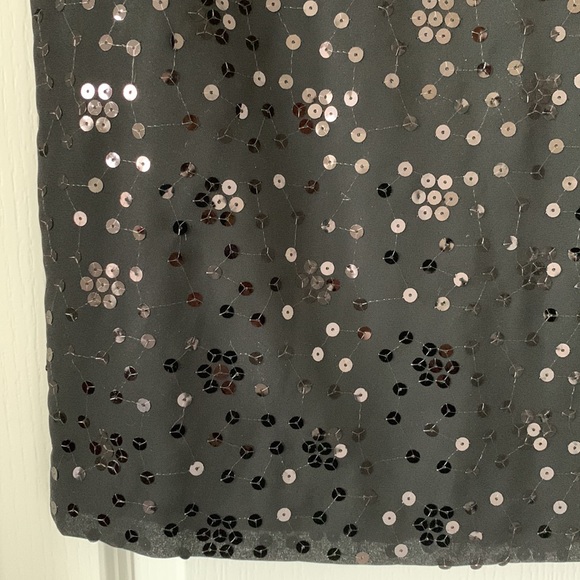 LOFT Black 100% Polyester Sequin Skirt Size 6P New With Tag - Picture 4 of 15